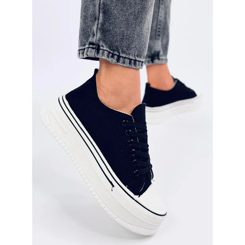 Loic Black high-soled sneakers