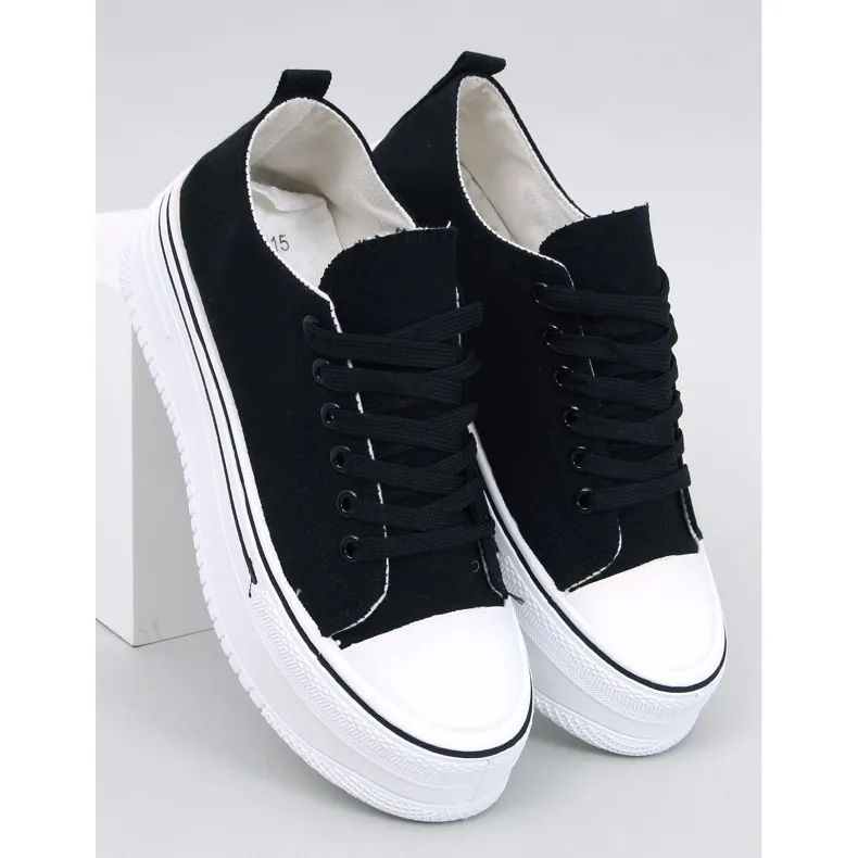 Loic Black high-soled sneakers