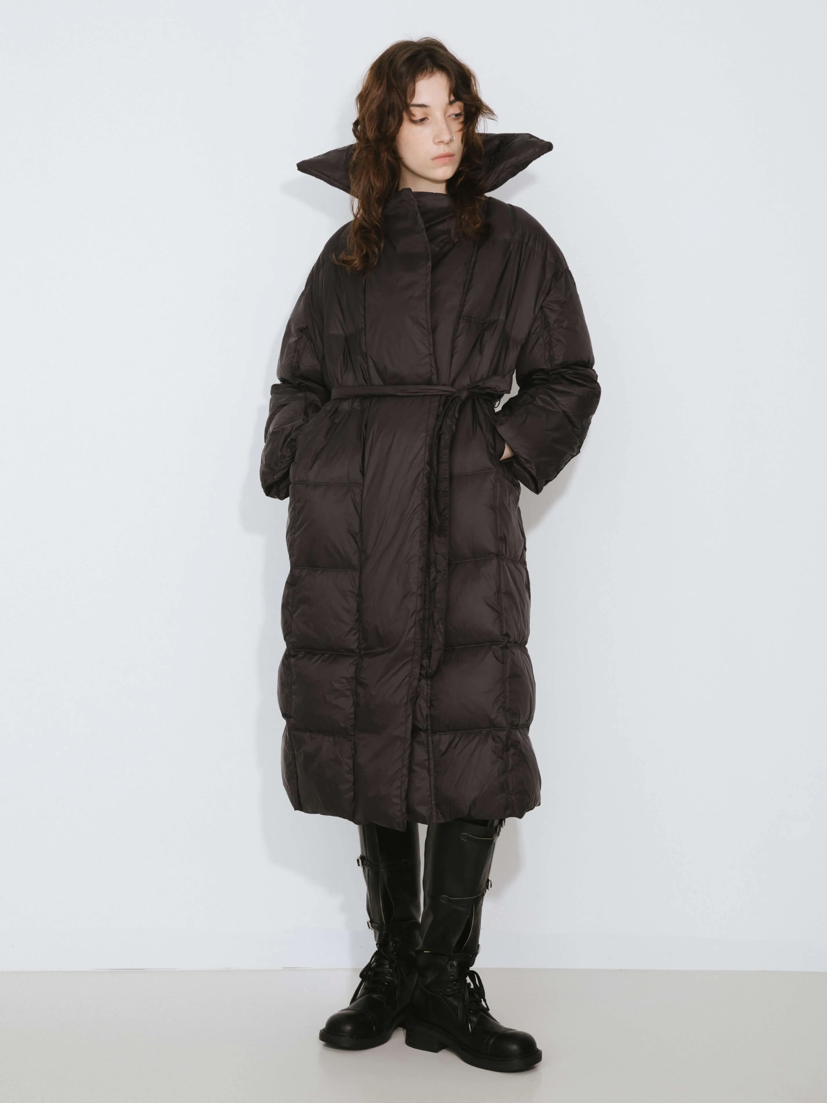 Long Boxy Down Coat