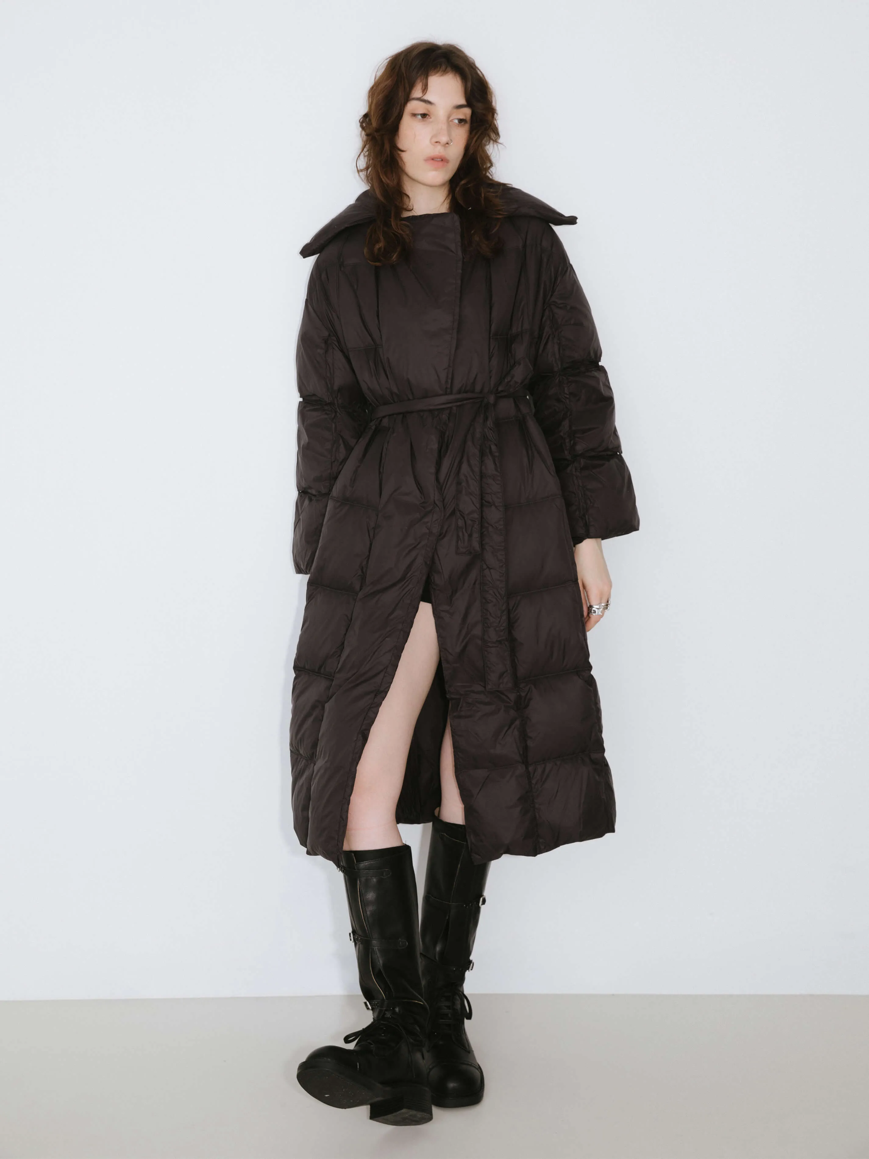 Long Boxy Down Coat