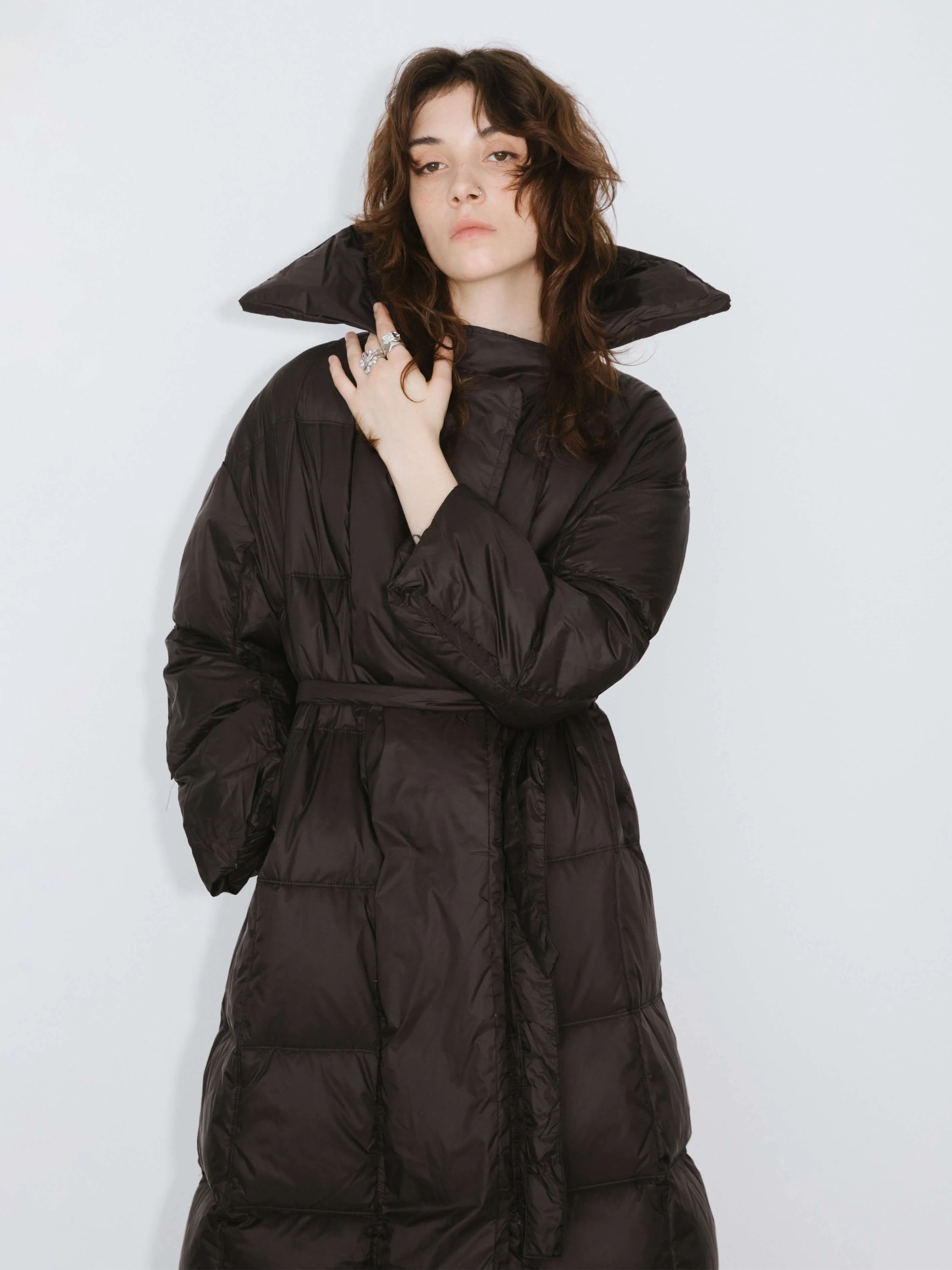 Long Boxy Down Coat