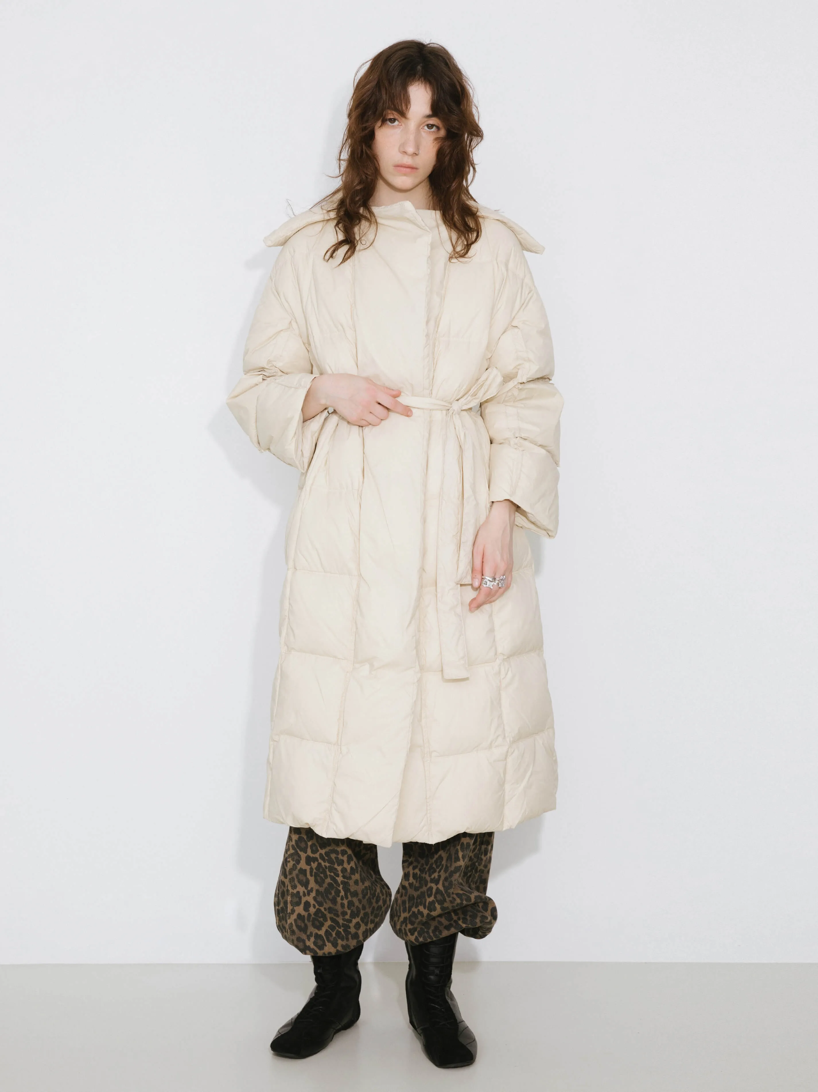 Long Boxy Down Coat