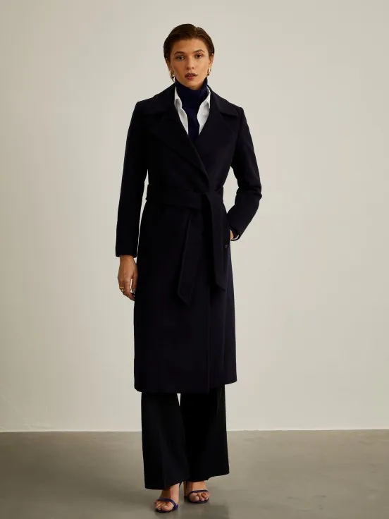 100% wool long coat.