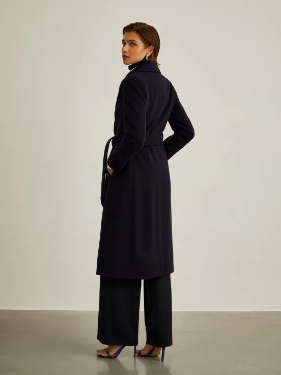 100% wool long coat.