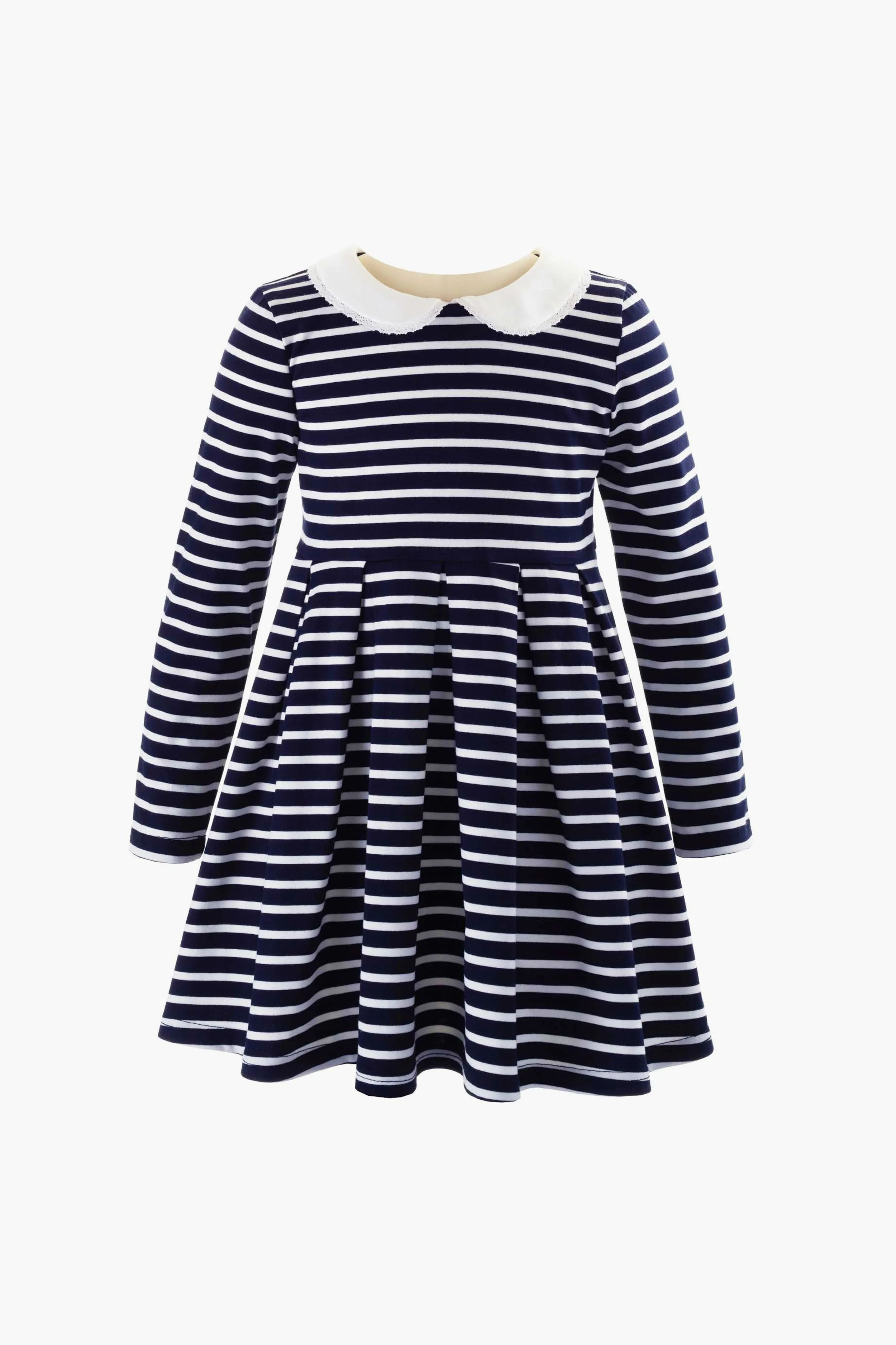 Long Sleeve Breton Striped Jersey Dress