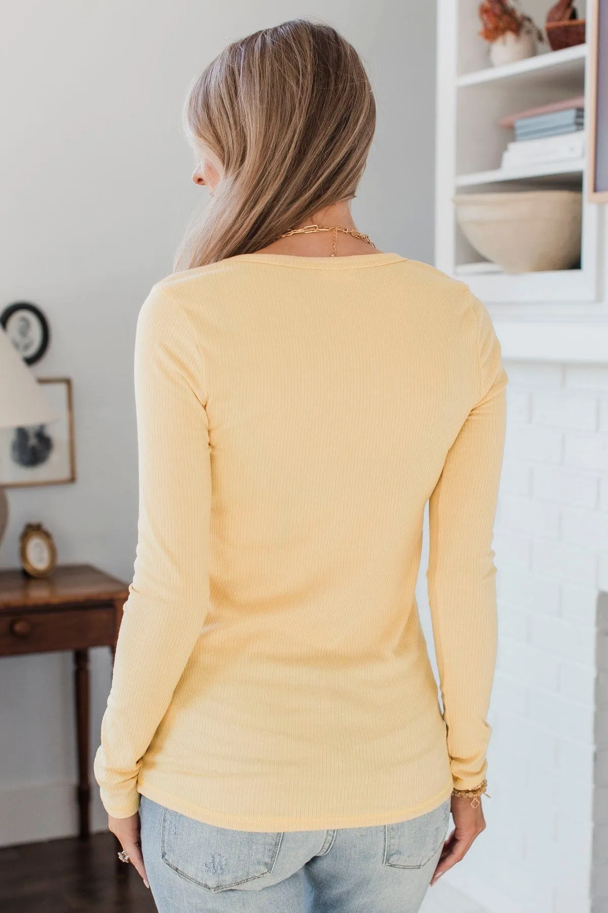 Forever Love Knit Top in Butter Yellow