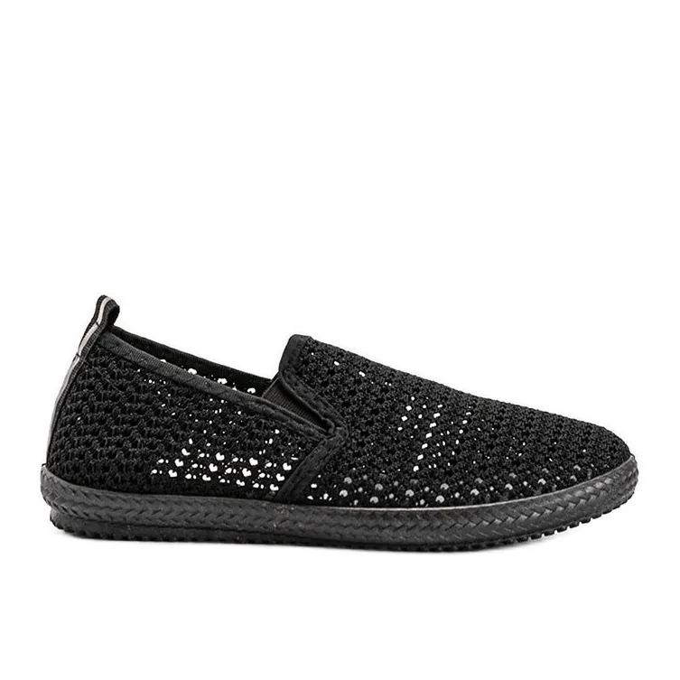 Mallory black openwork sneakers