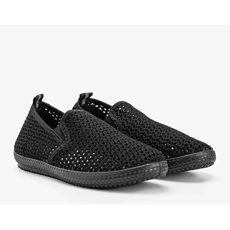 Mallory black openwork sneakers