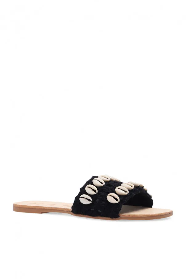 Black Slides with Shells by Manebi