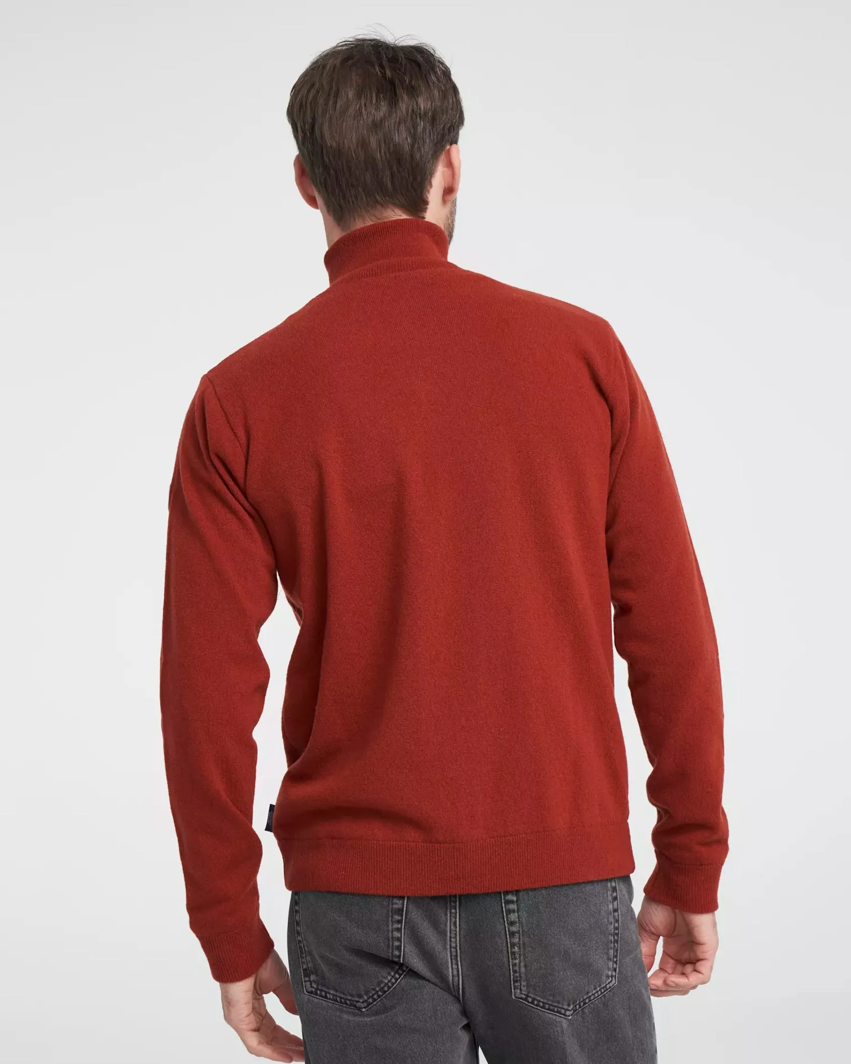 Maple Red Stellan Zip Neck Knit