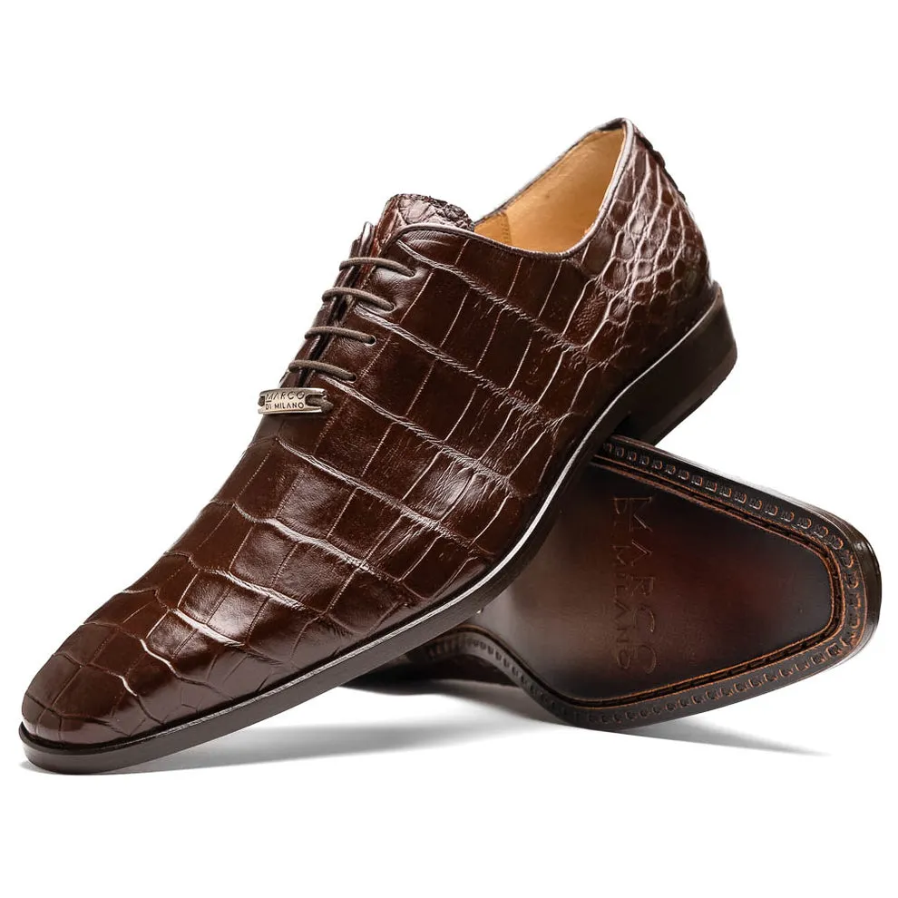 Marco Di Milano Bono Men's Shoes Genuine Alligator Dress Whole-Cut Oxfords (MDM1183)