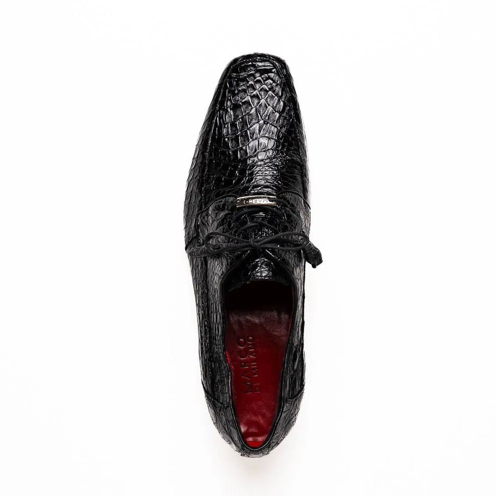 Marco Di Milano Leonardo Men's Shoes Genuine Caiman Crocodile Dress Derby Oxfords (MDM1147)