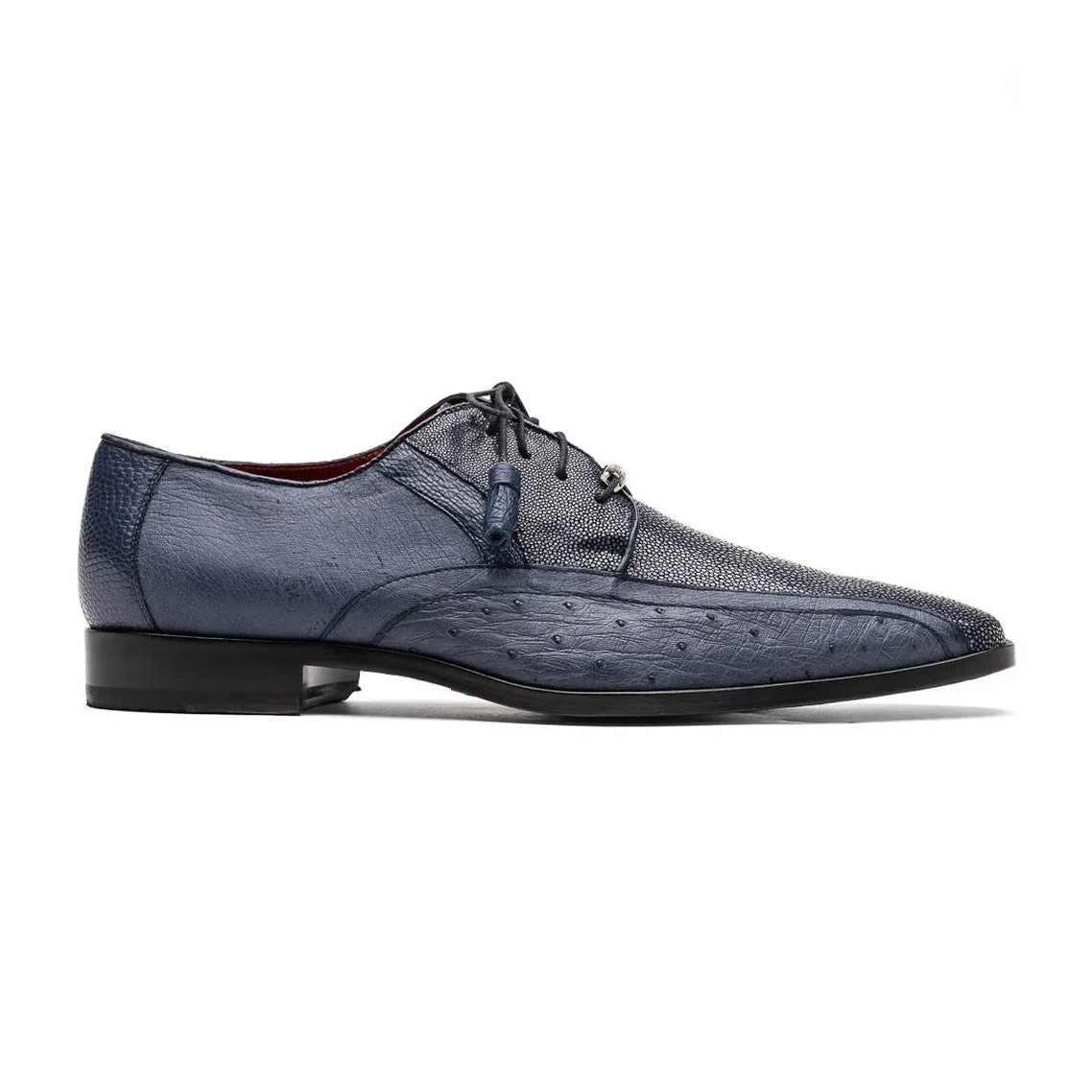 Marco Di Milano Lucca Men's Shoes Exotic Stingray / Ostrich Dress Derby's Oxfords (MDM1105)