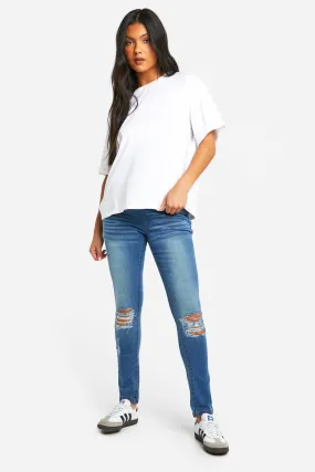 Maternity Distressed Skinny Jeans