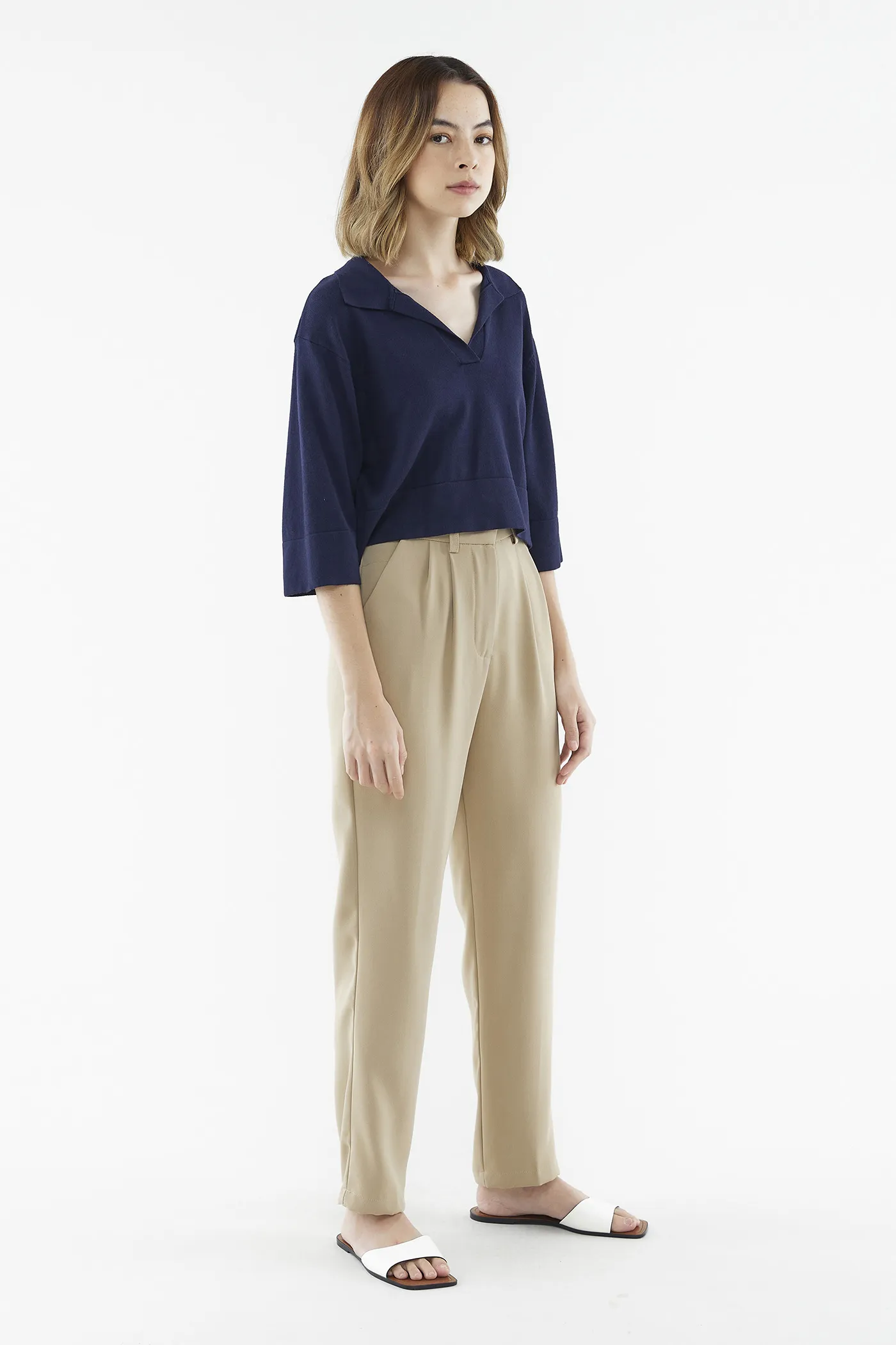 Maysen Collared Knit Top 