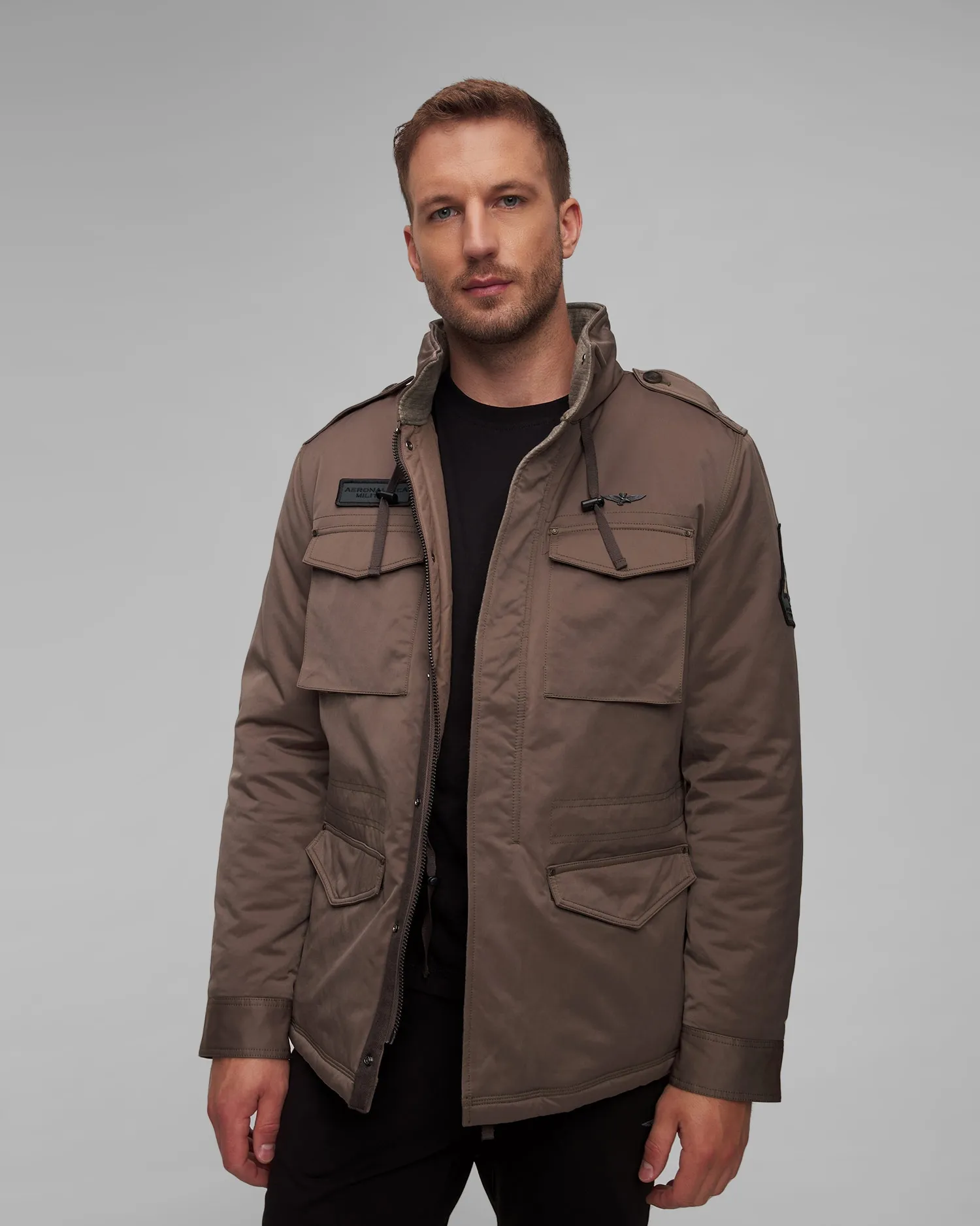 Men's brown jacket Aeronautica Militare 242AB2189CT3376-57568