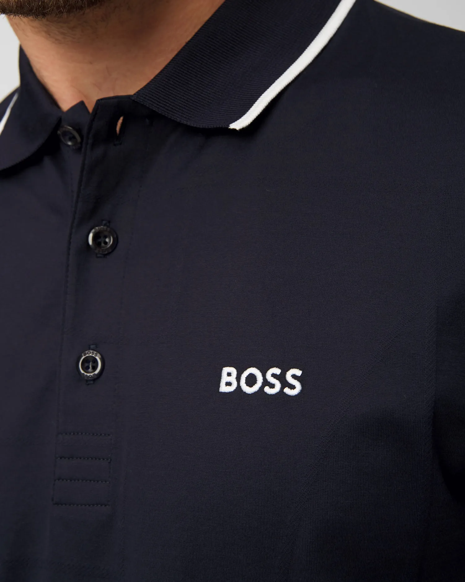 Men's navy blue polo shirt Hugo Boss Pamen's wool jumper 50494309-402