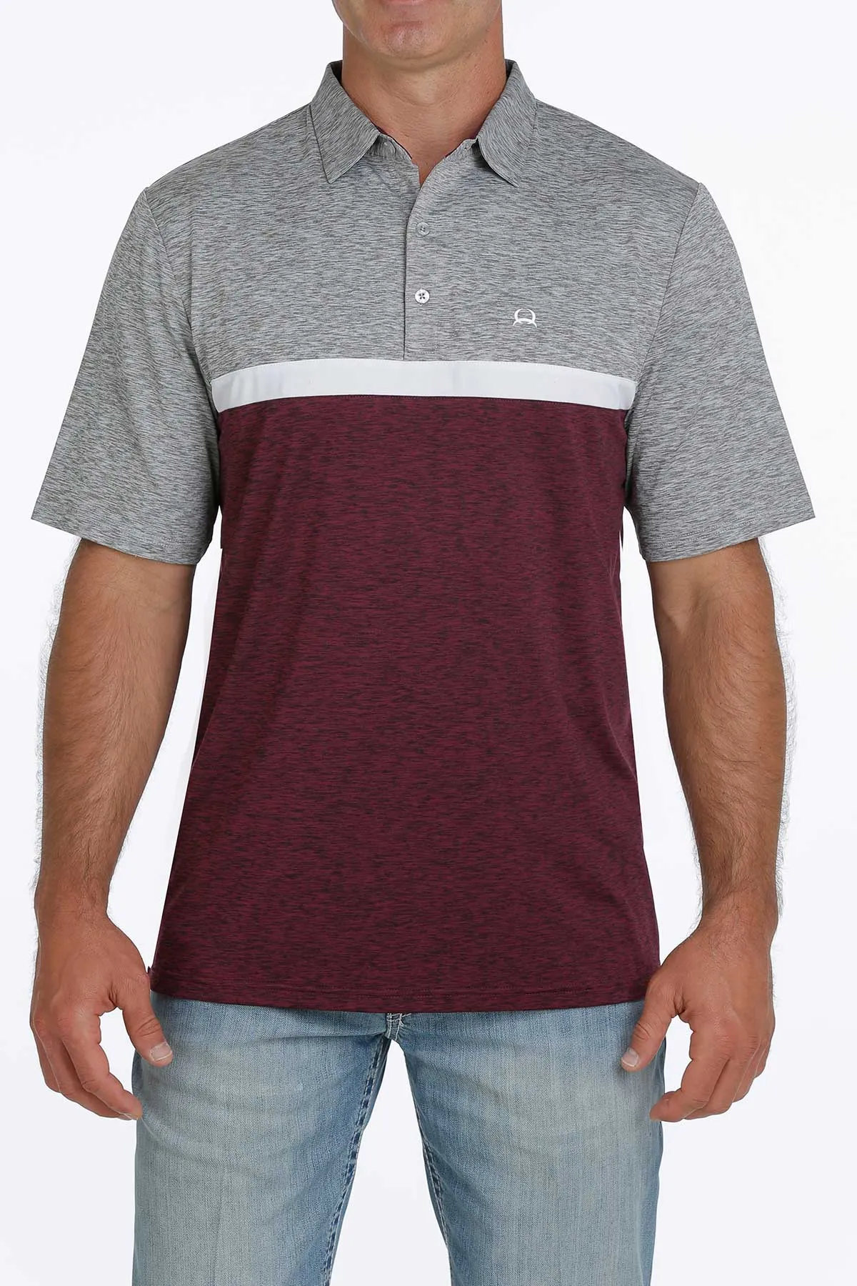 Maroon Men's Cinch Arena Flex Polo