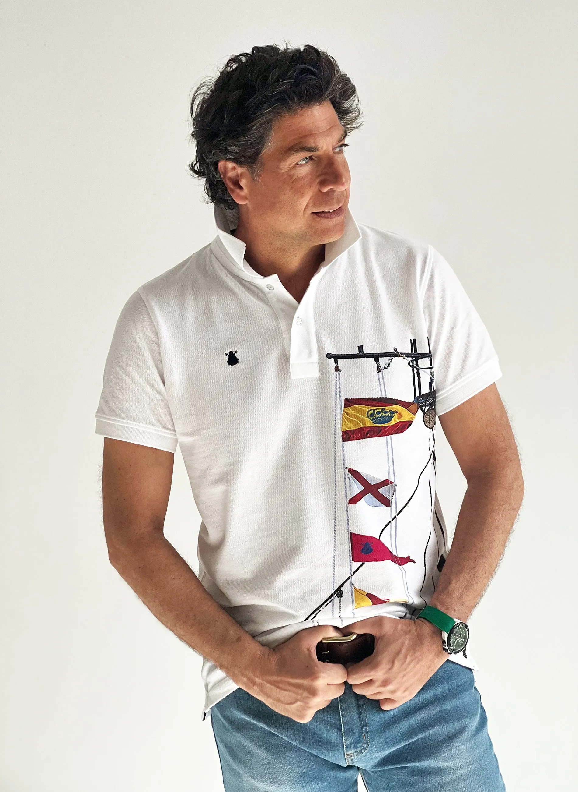 Men's Flag Polo Shirt