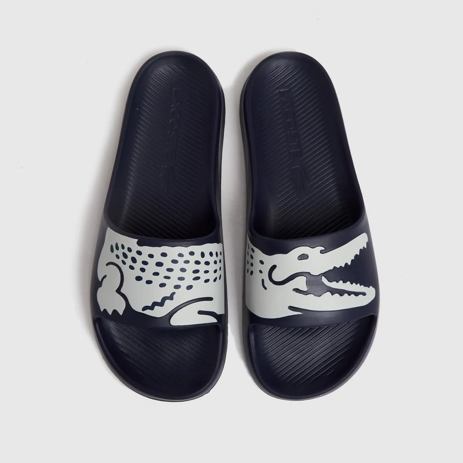 Men's Lacoste Croco 2.0  Slides - Navy