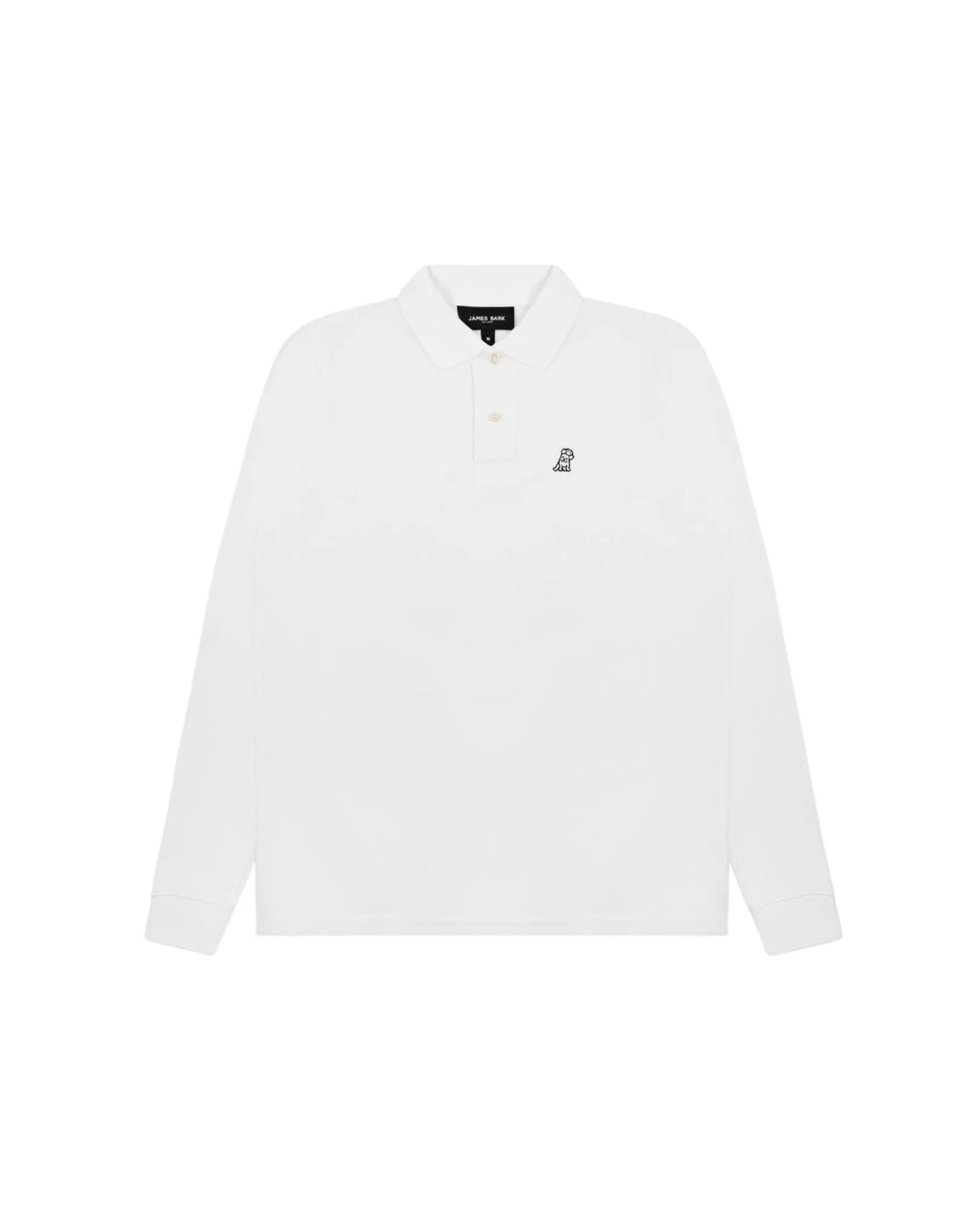 Men's Long Sleeve Polo Shirt - Brilliant White A11