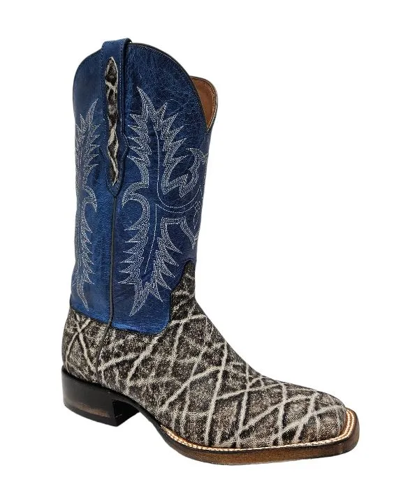 MEN'S SQUARE TOE BLACK JACK EXOTIC WESTERN BOOTS SIG803-96