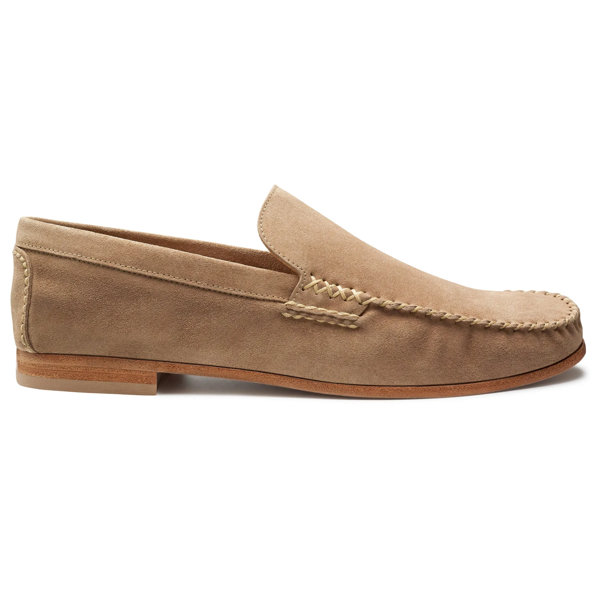 Mens tan suede casual  moccasins