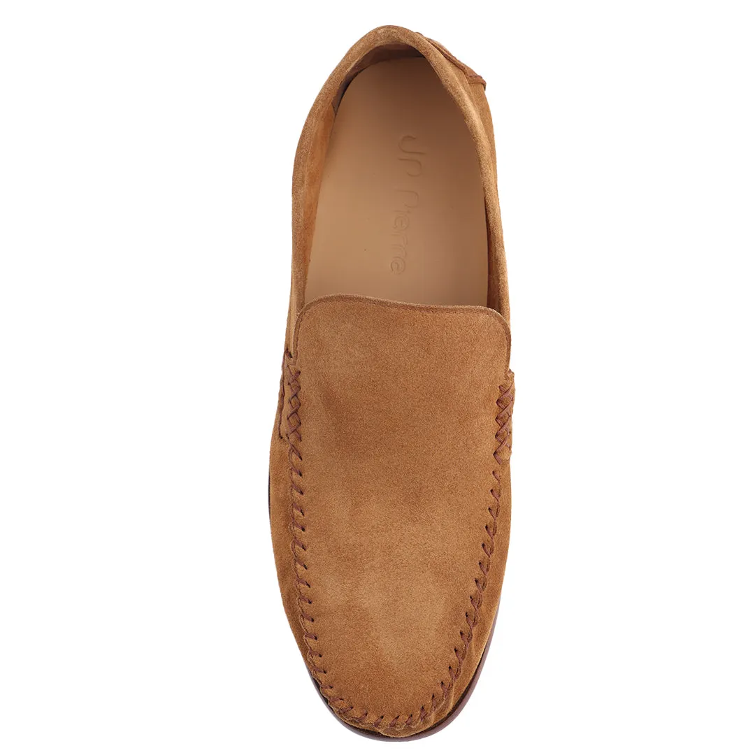 Mens tan suede casual  moccasins