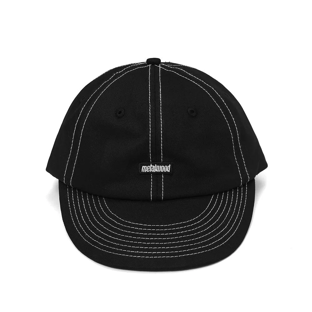 METALWOOD MINI METAL LOGO 6-PANEL HAT // BLACK