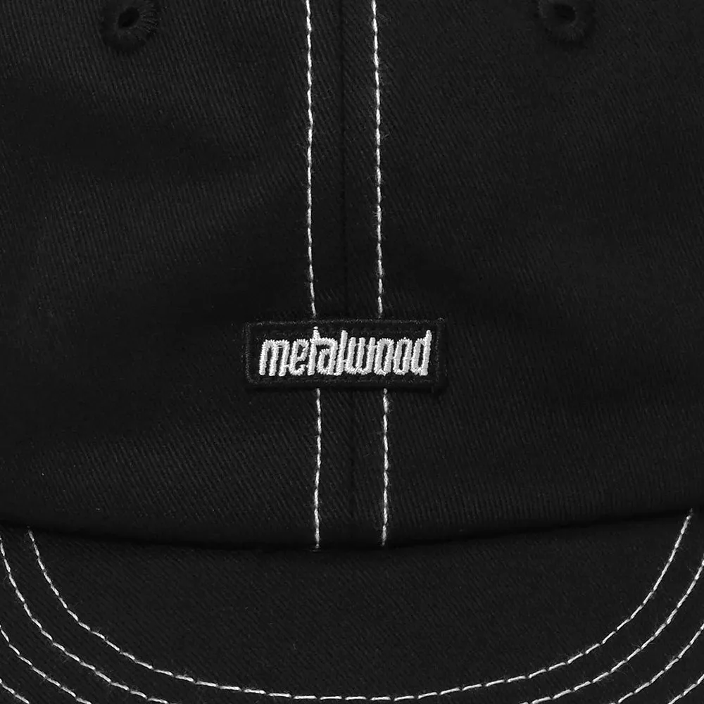 METALWOOD MINI METAL LOGO 6-PANEL HAT // BLACK