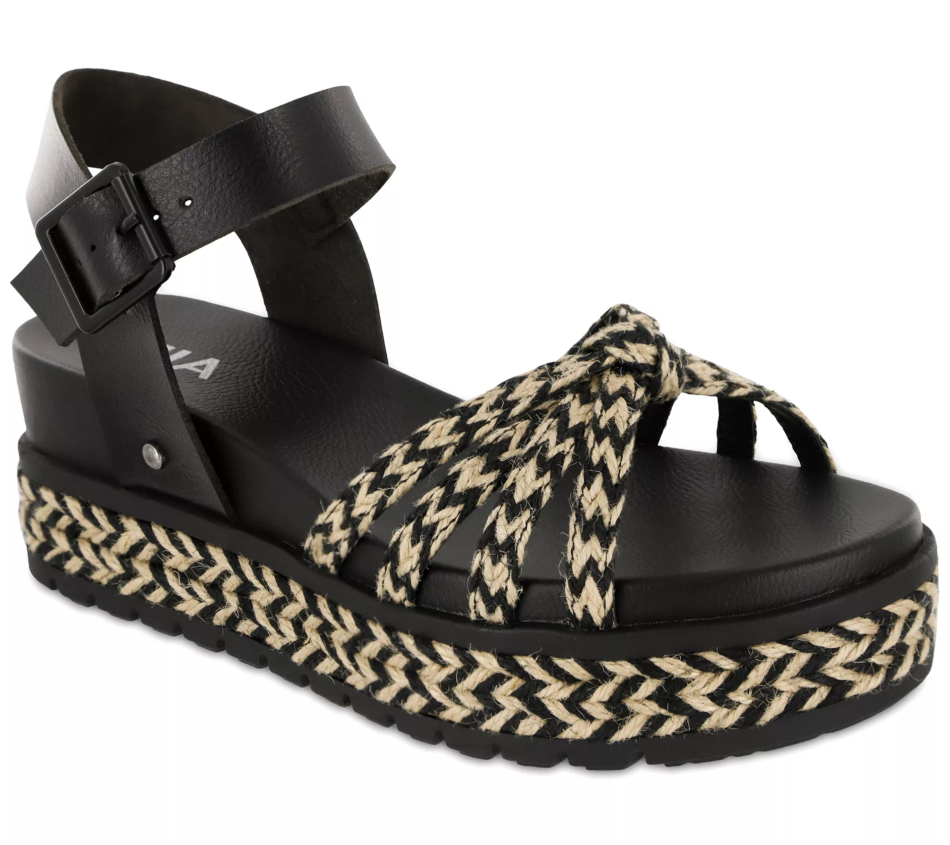 MIA Braided Woven Platform Sandals - Kehlani