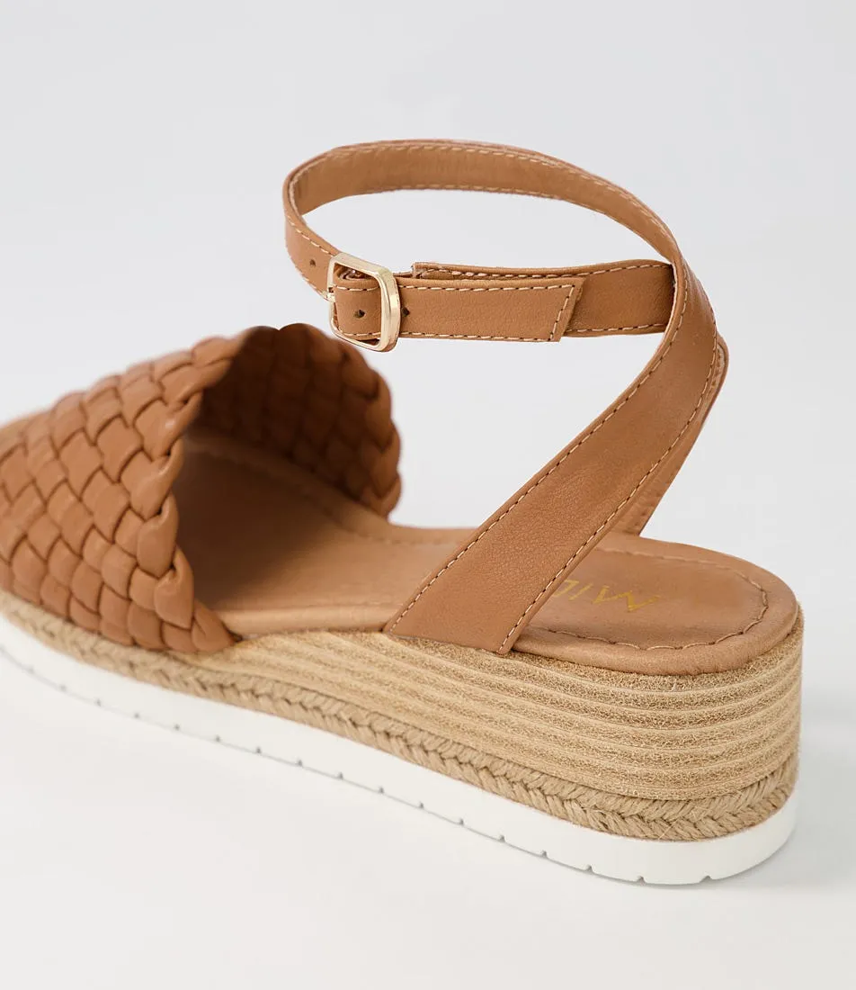 MIDAS Izett Dark Tan Leather Sandals