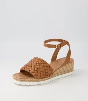 MIDAS Izett Dark Tan Leather Sandals