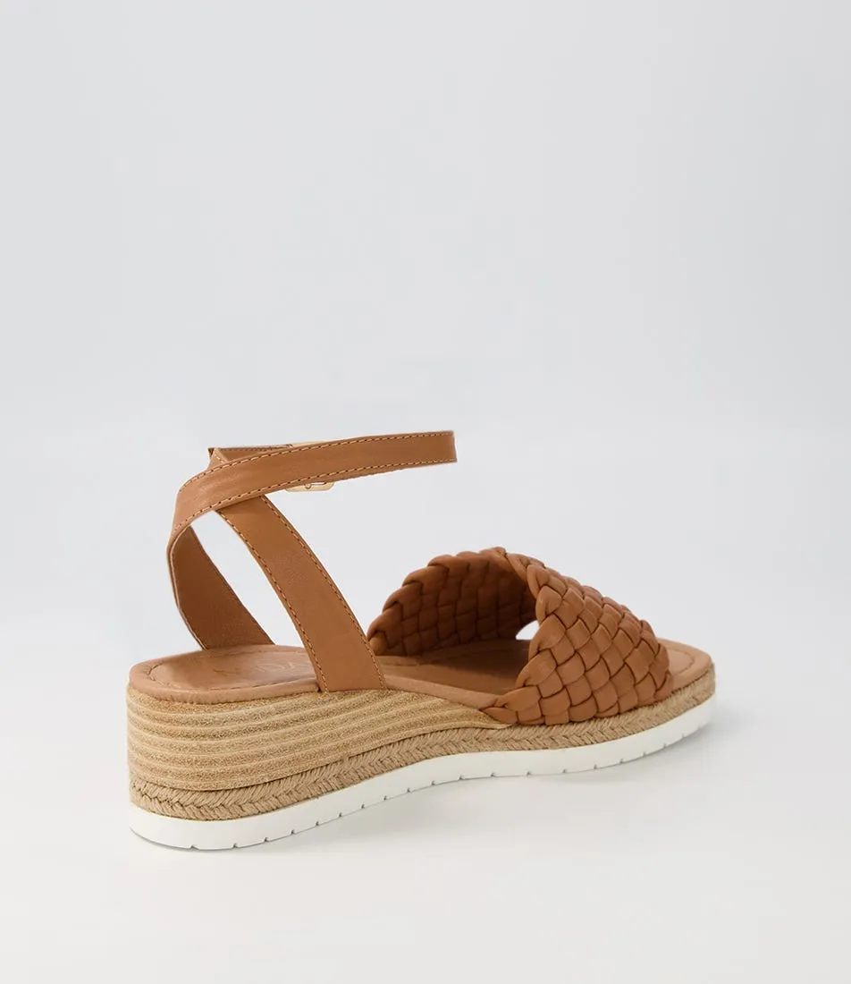 MIDAS Izett Dark Tan Leather Sandals