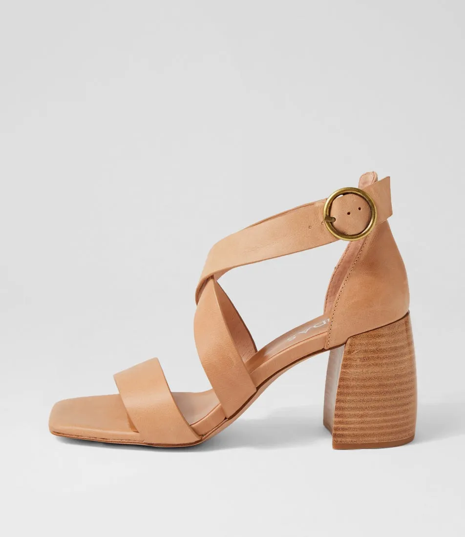 MIDAS Trinnit Latte Natural Leather Sandals