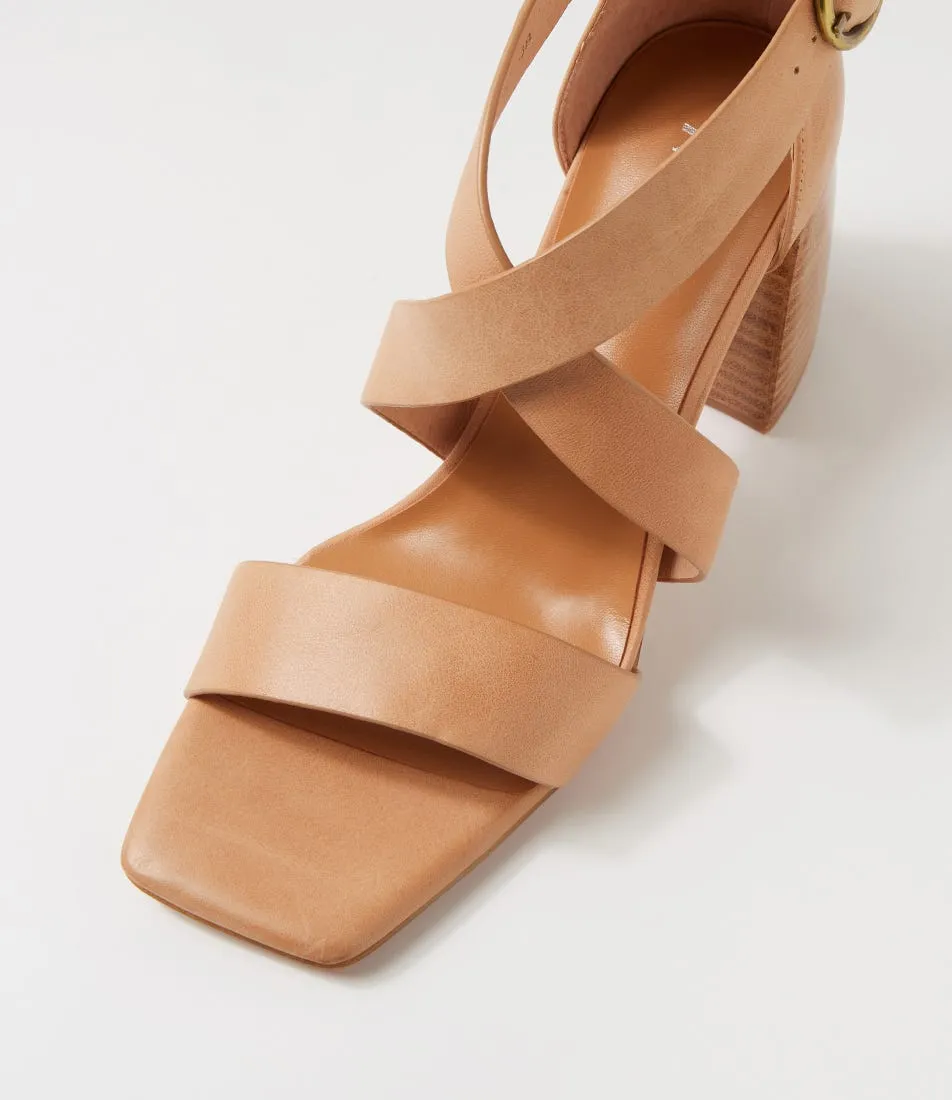 MIDAS Trinnit Latte Natural Leather Sandals