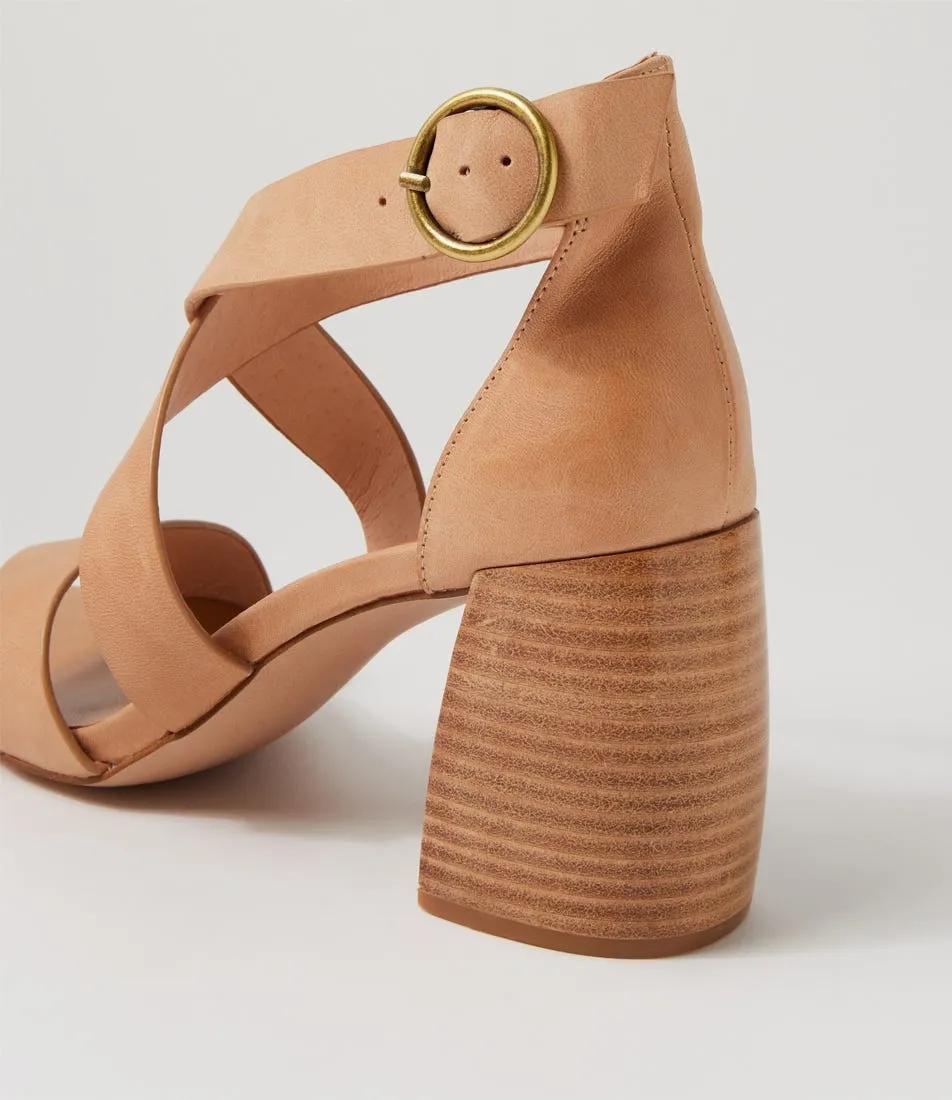 MIDAS Trinnit Latte Natural Leather Sandals