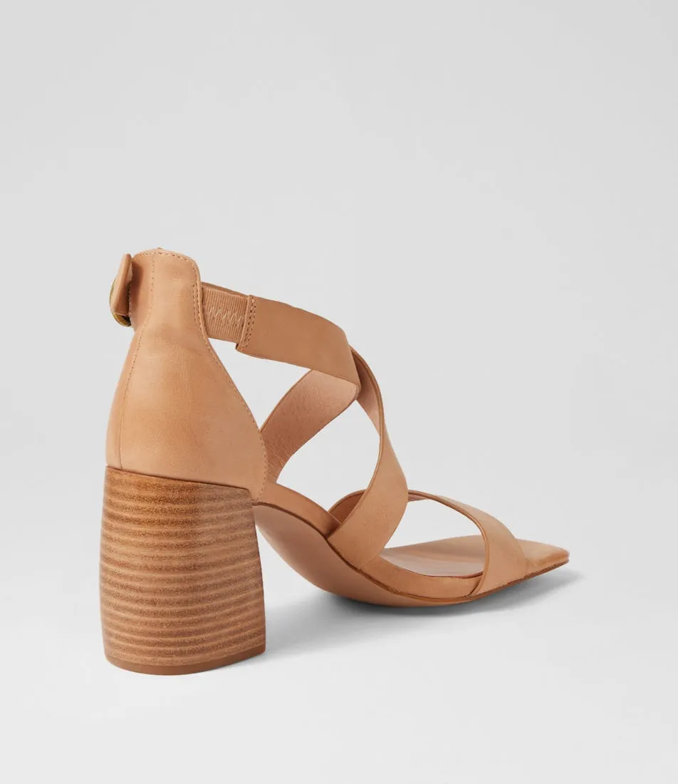 MIDAS Trinnit Latte Natural Leather Sandals