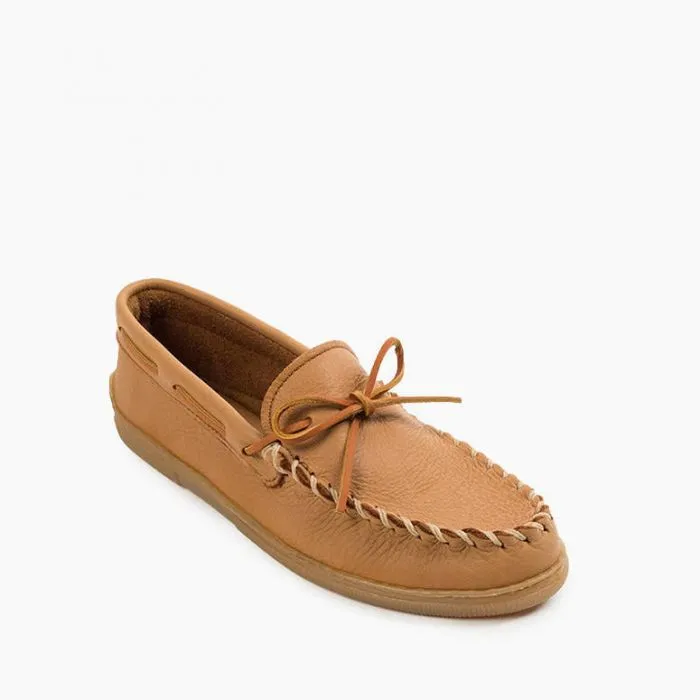 Minnetonka Men's Hardsole Moosehide Leather Moccasins