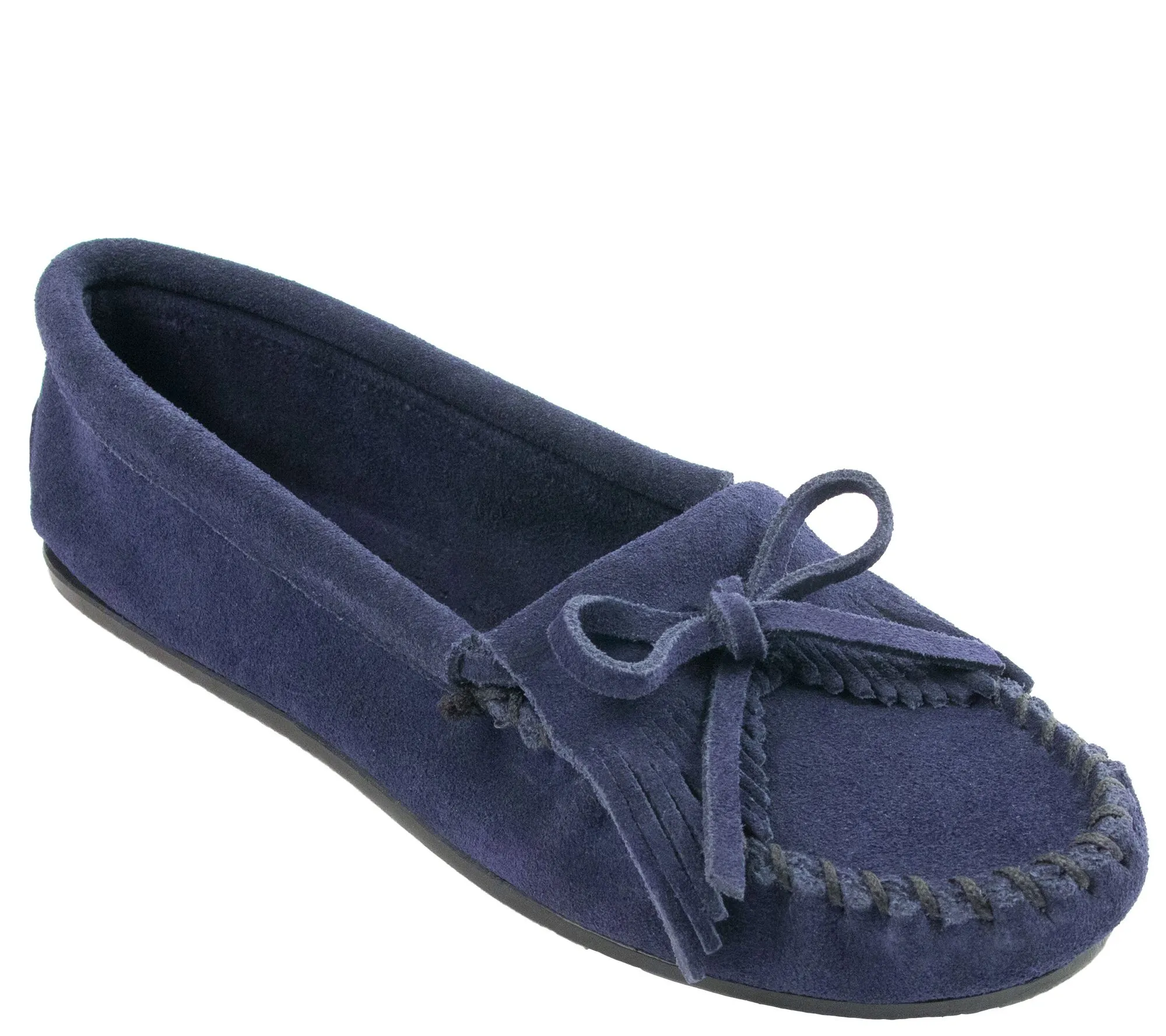 Women's Navy Moccasins