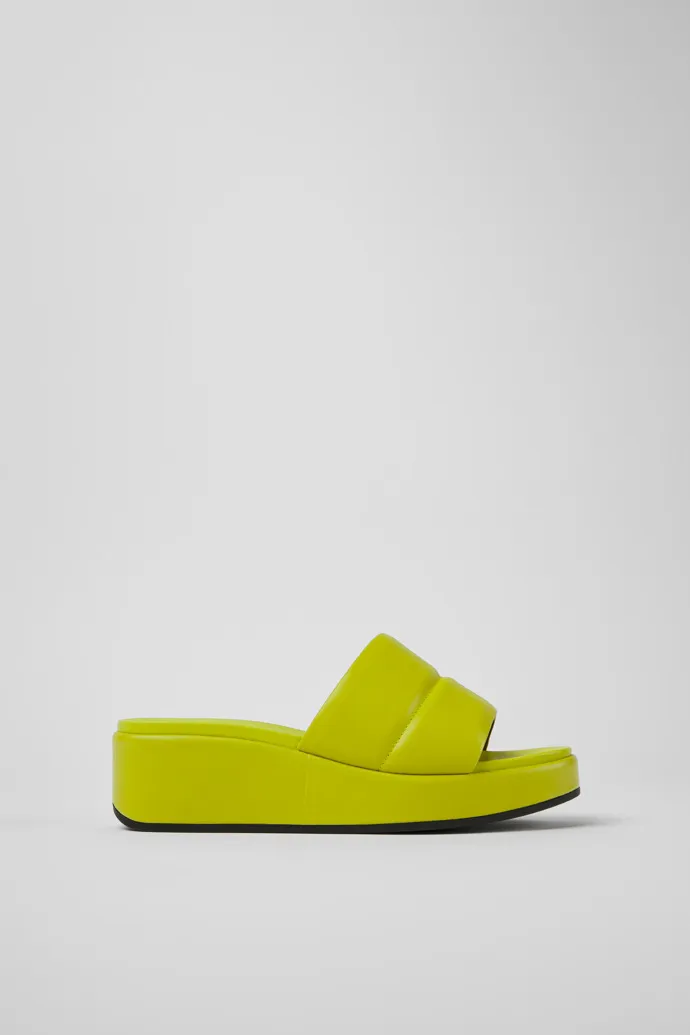 Misia Green leather sandals for women