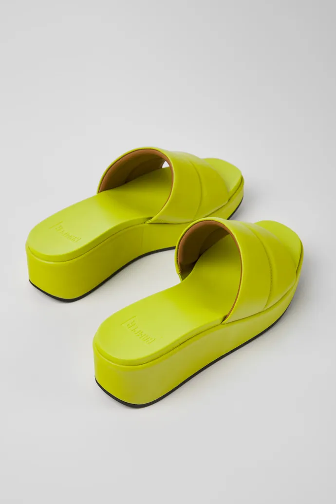 Misia Green leather sandals for women