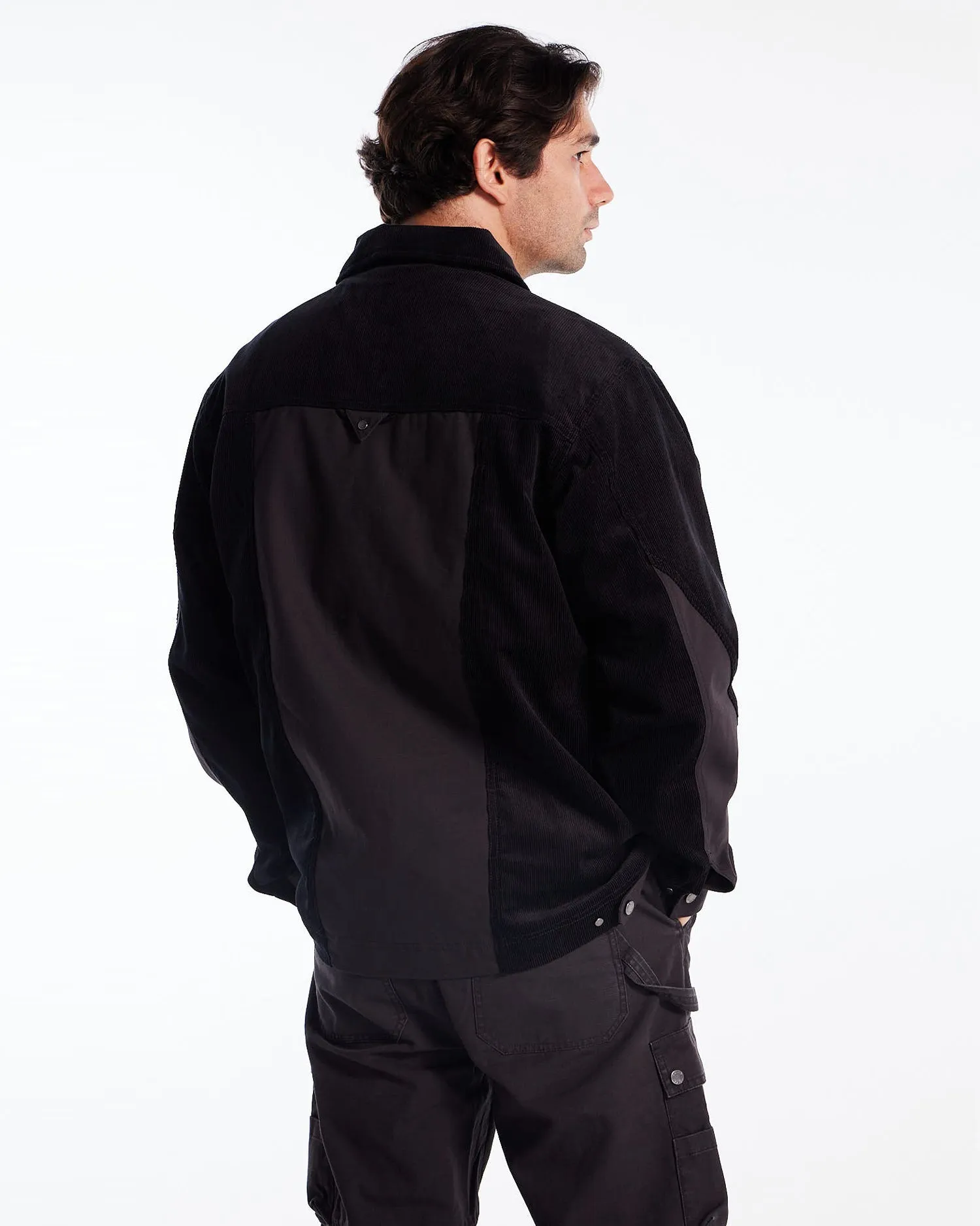 Mix Fabric Chore Jacket