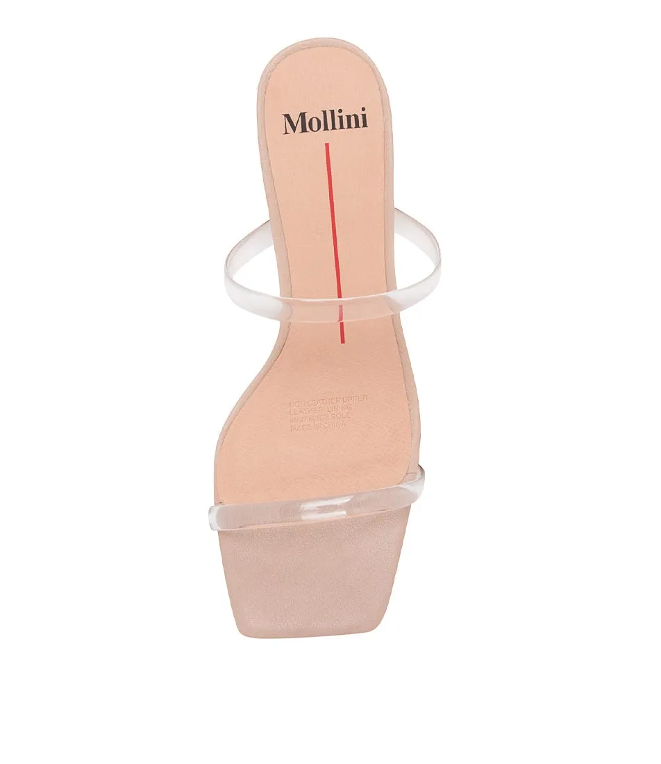 MOLLINI Tillie Clear Nude Heeled Sandals