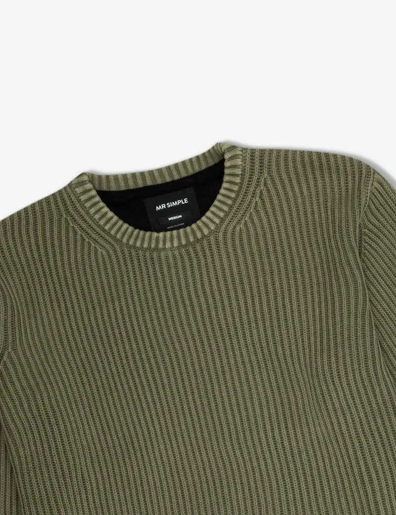 Fisher Knit Sweater - MR SIMPLE - Fatigue Green