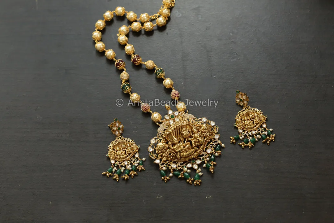 Nakshi Vishnu Pendant Set