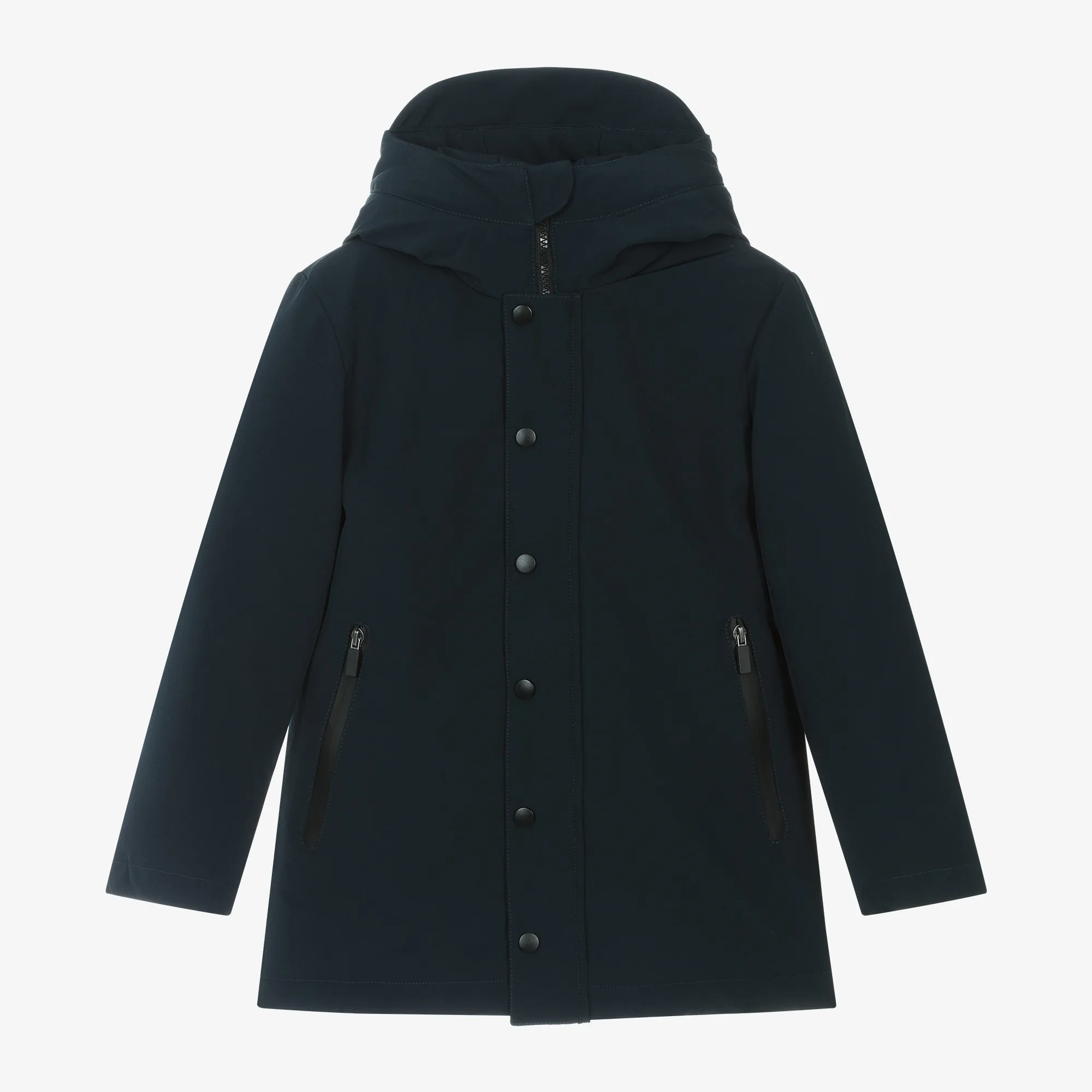 Navy Blue Hooded Waterproof Boys Coat