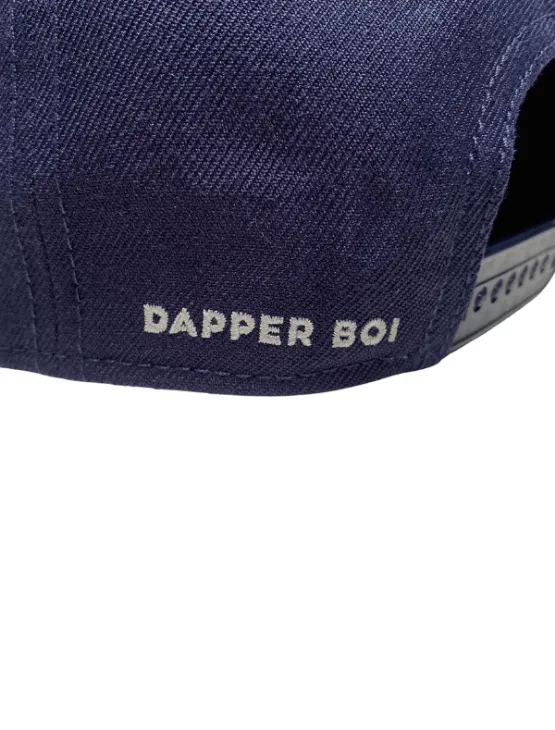 Navy DB Embroidered Flat Snapback