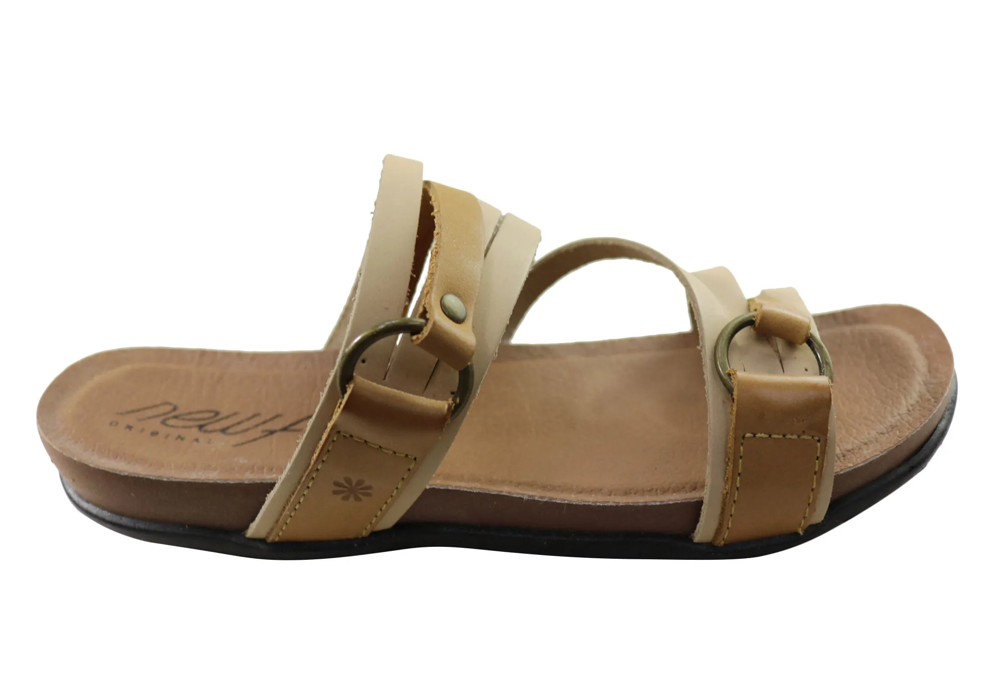 New Face Flick Womens Comfort Leather Slides Sandals Made In Brazil