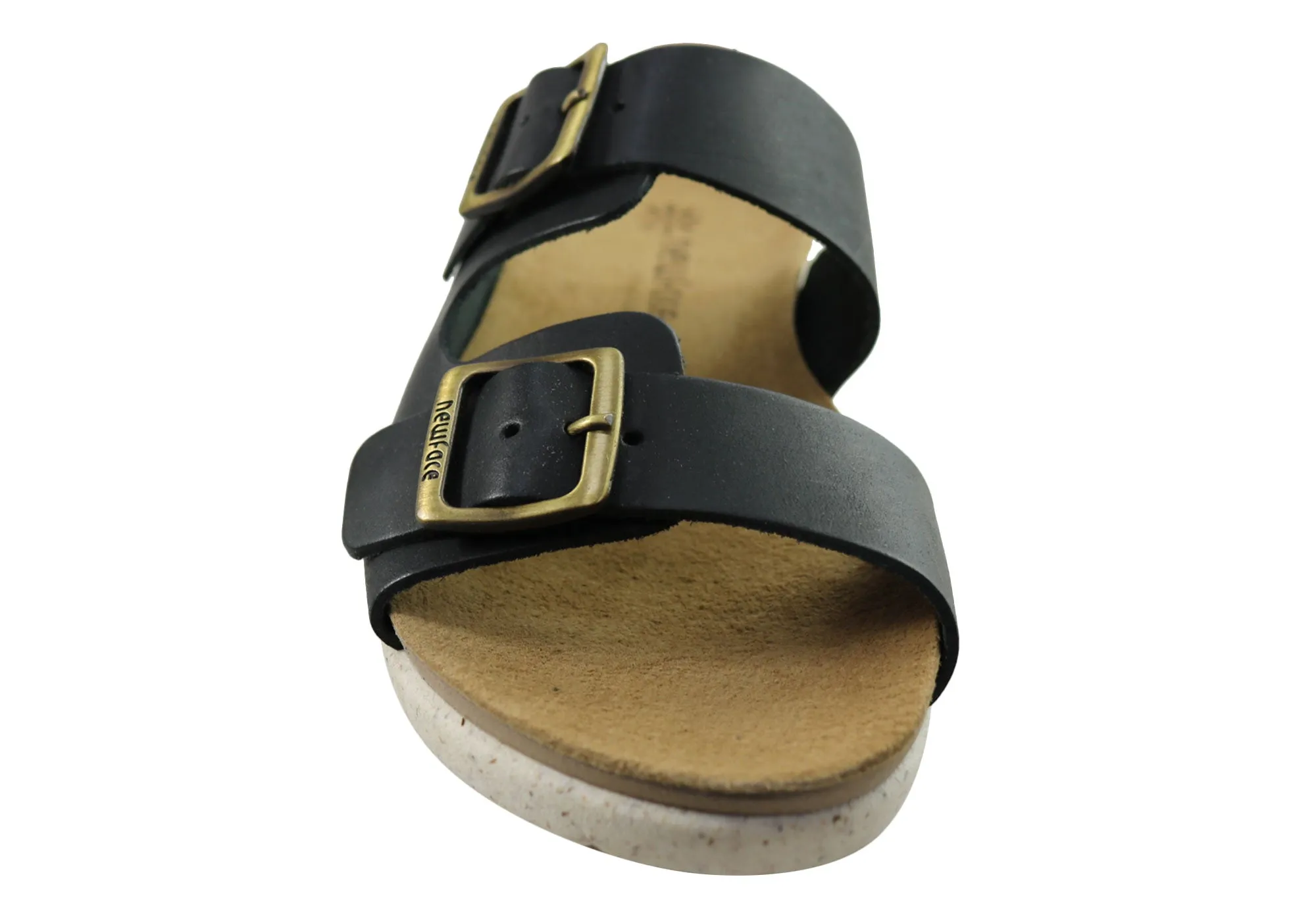 New Face Lockia Womens Comfort Leather Slides Sandals Made In Brazil